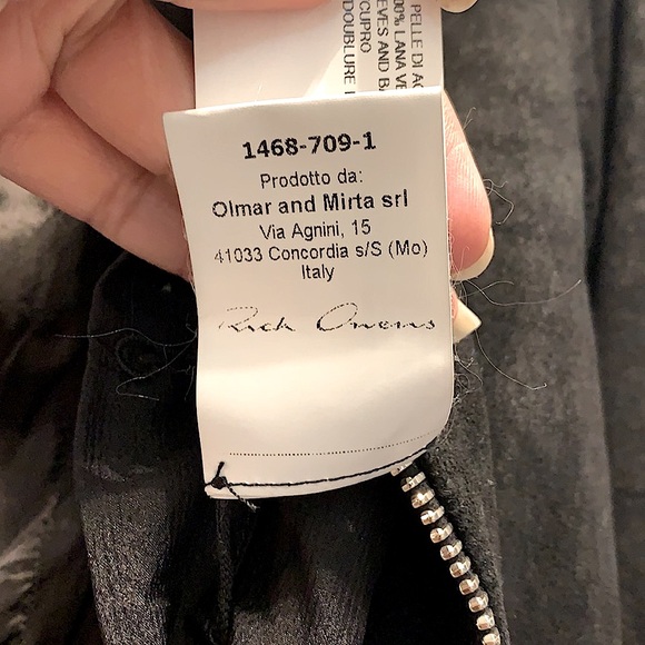 RICK OWENS Leather Jacket - Picture 2 of 4